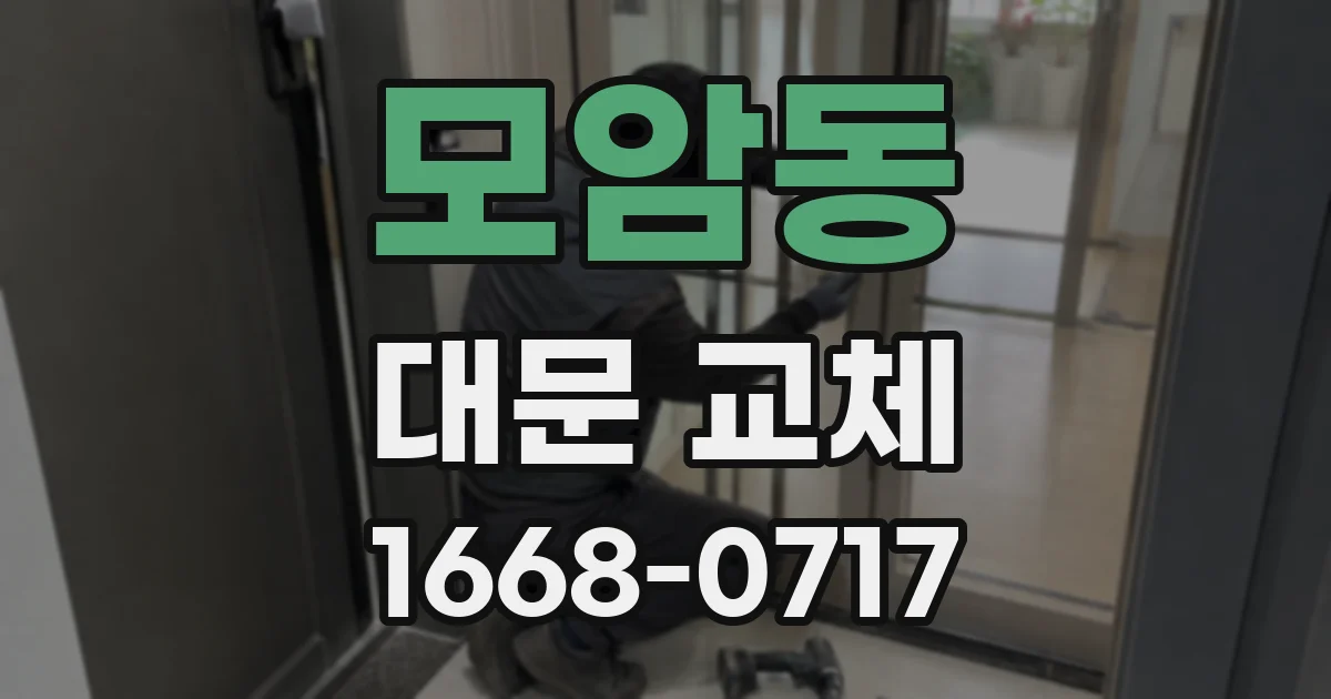 모암동 대문 교체