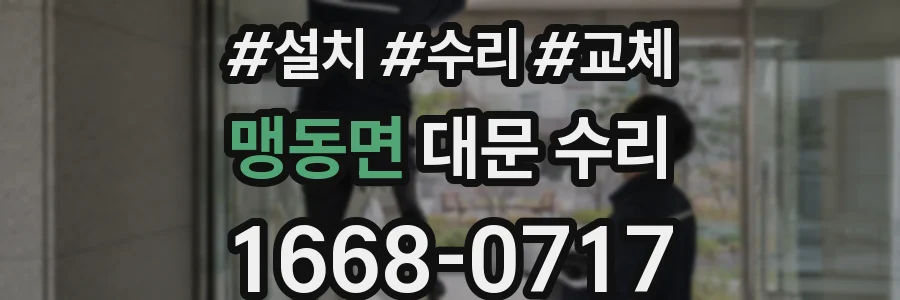 맹동면 대문 수리