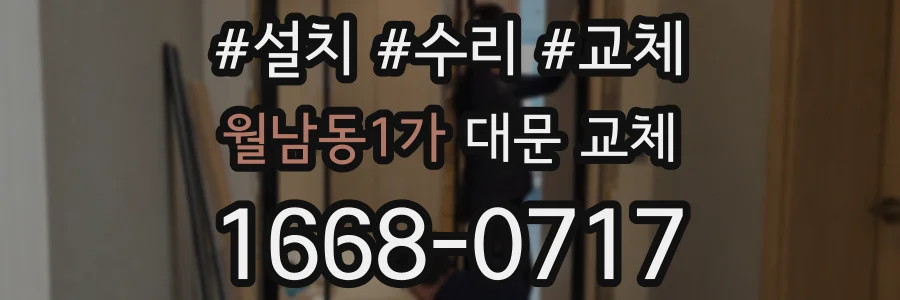 월남동1가 대문 교체