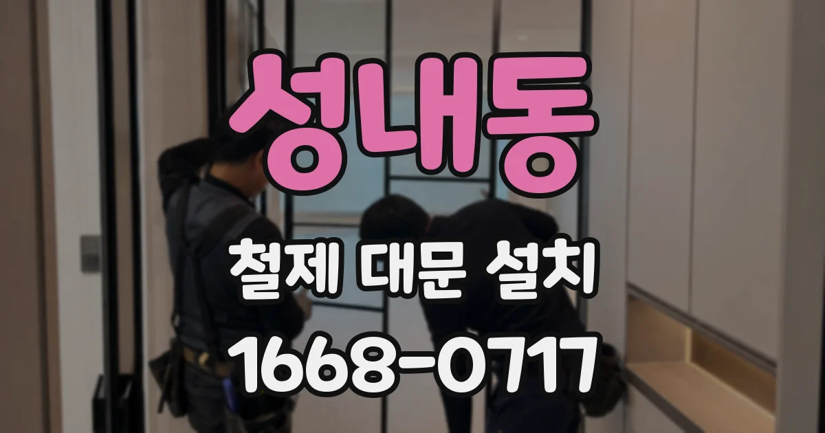 성내동 철제 대문 설치