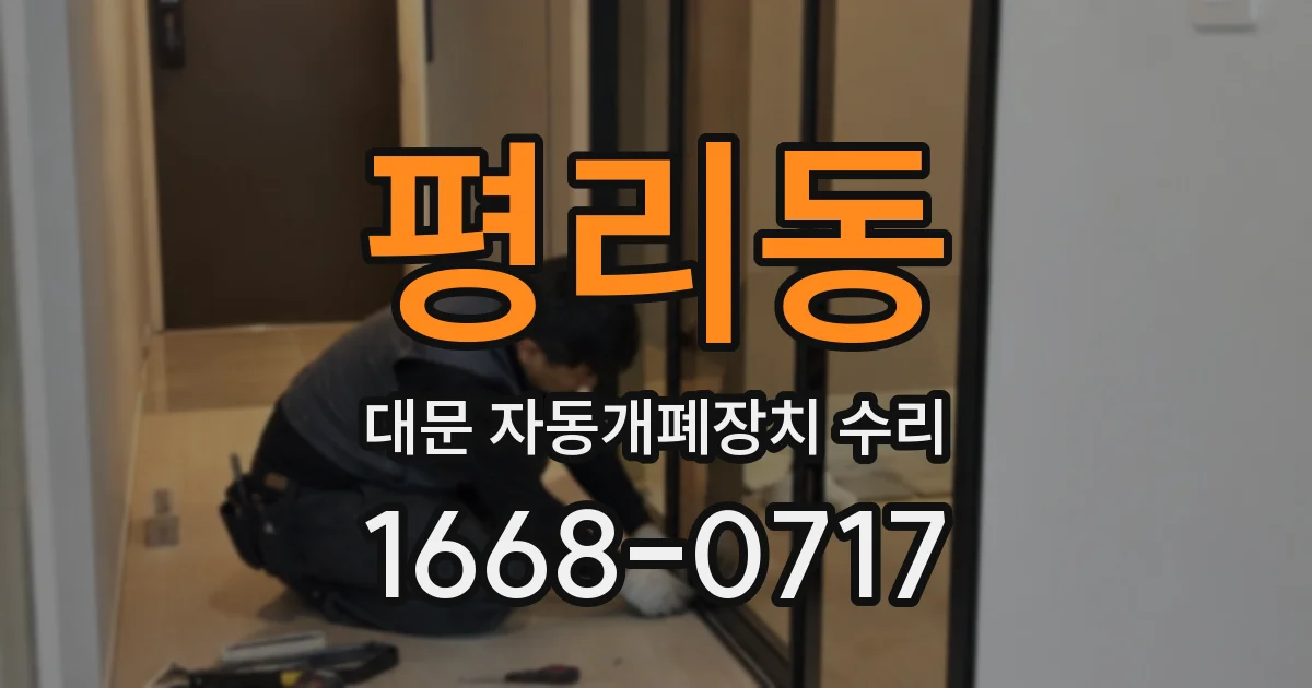평리동 대문 자동개폐장치 수리
