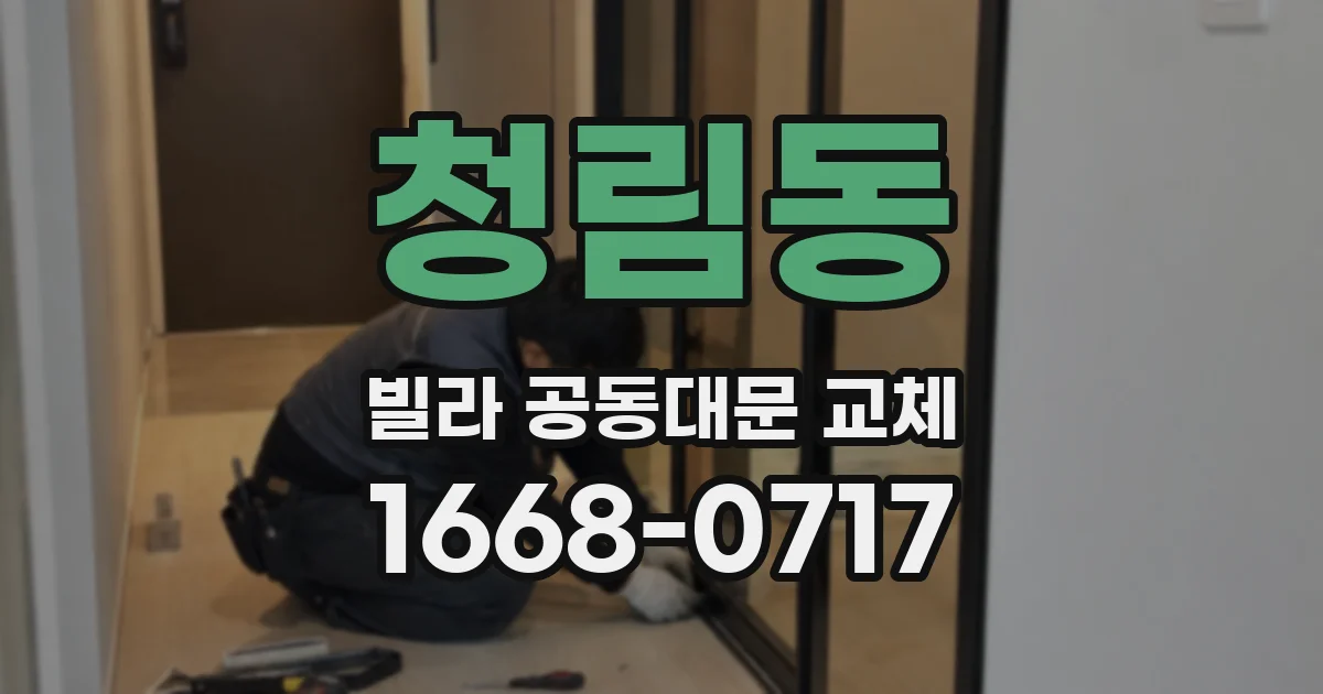 청림동 빌라 공동대문 교체