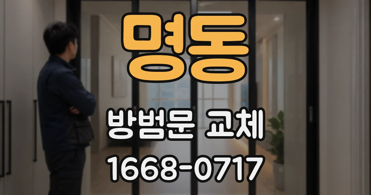 명동 방범문 교체