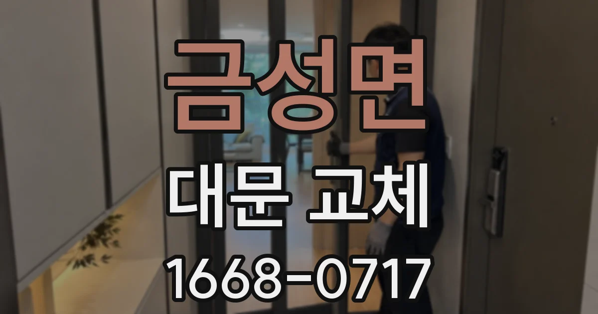 금성면 대문 교체