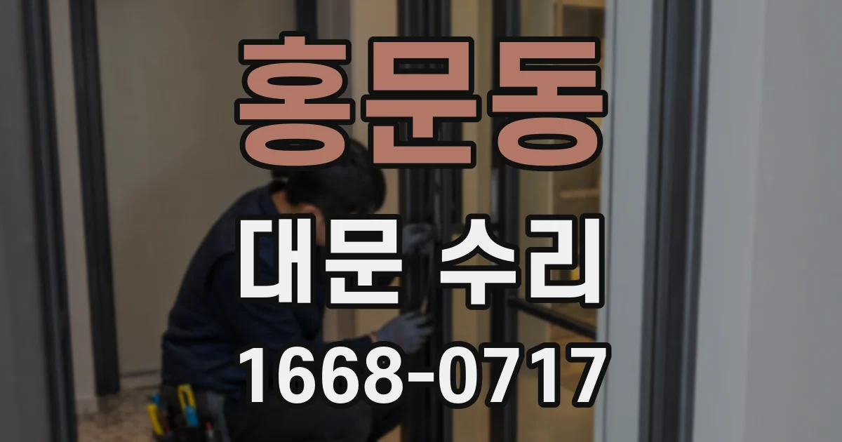홍문동 대문 수리