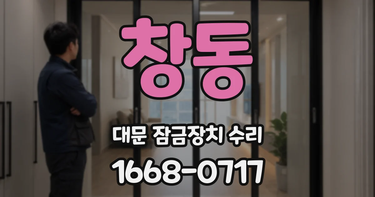 창동 대문 잠금장치 수리