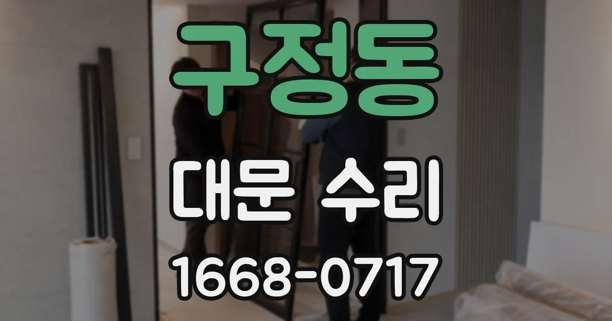 구정동 대문 수리