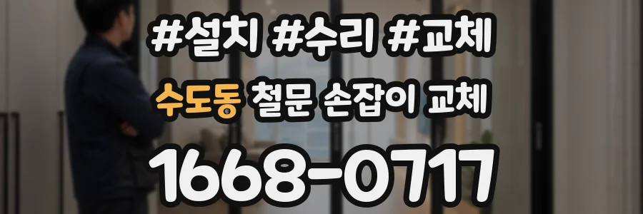 수도동 철문 손잡이 교체