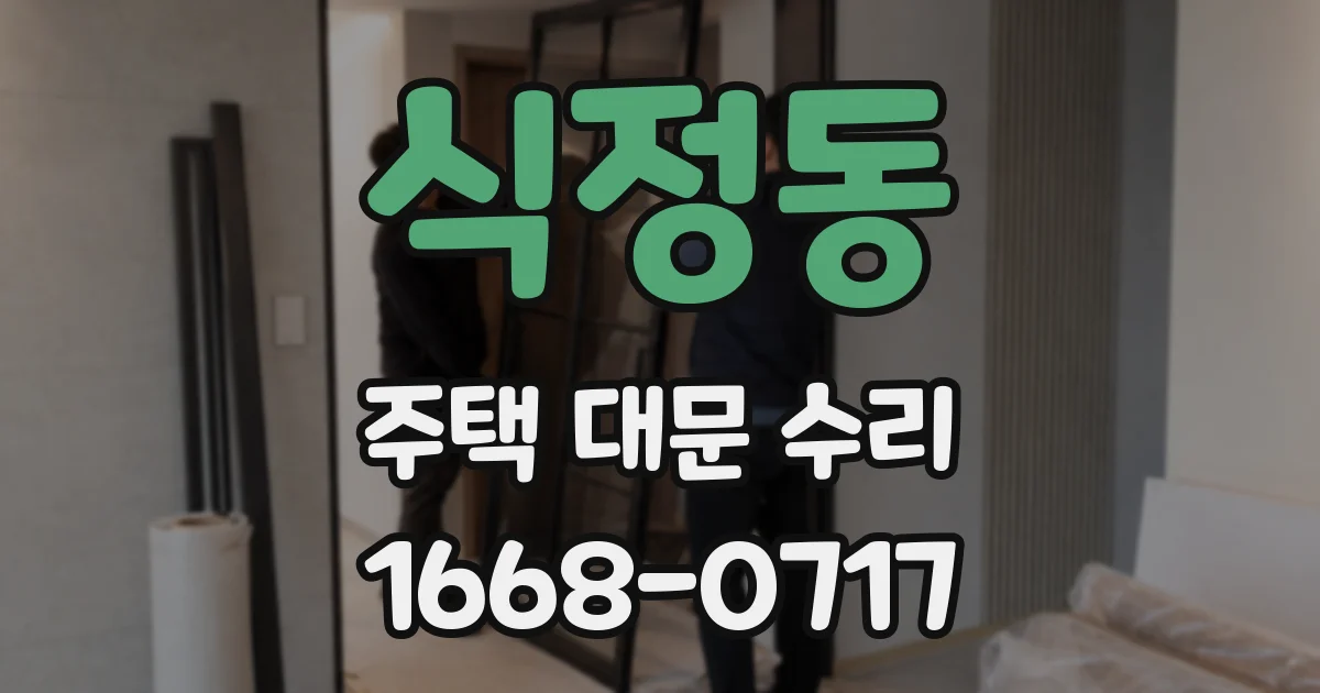 식정동 주택 대문 수리
