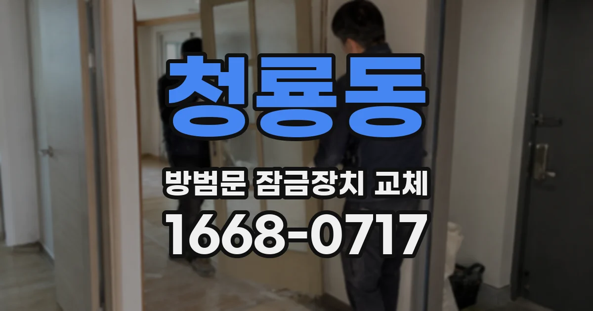 청룡동 방범문 잠금장치 교체