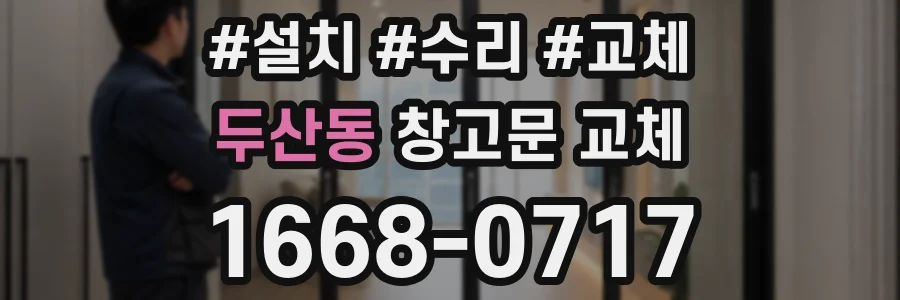 두산동 창고문 교체