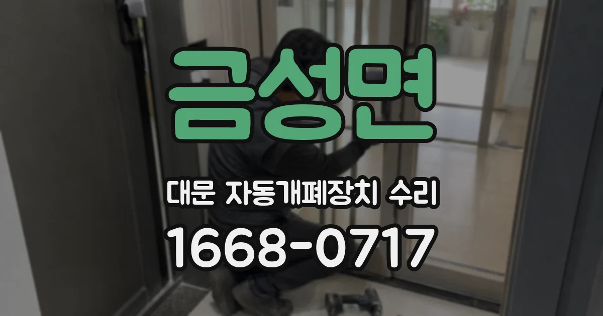 금성면 대문 자동개폐장치 수리