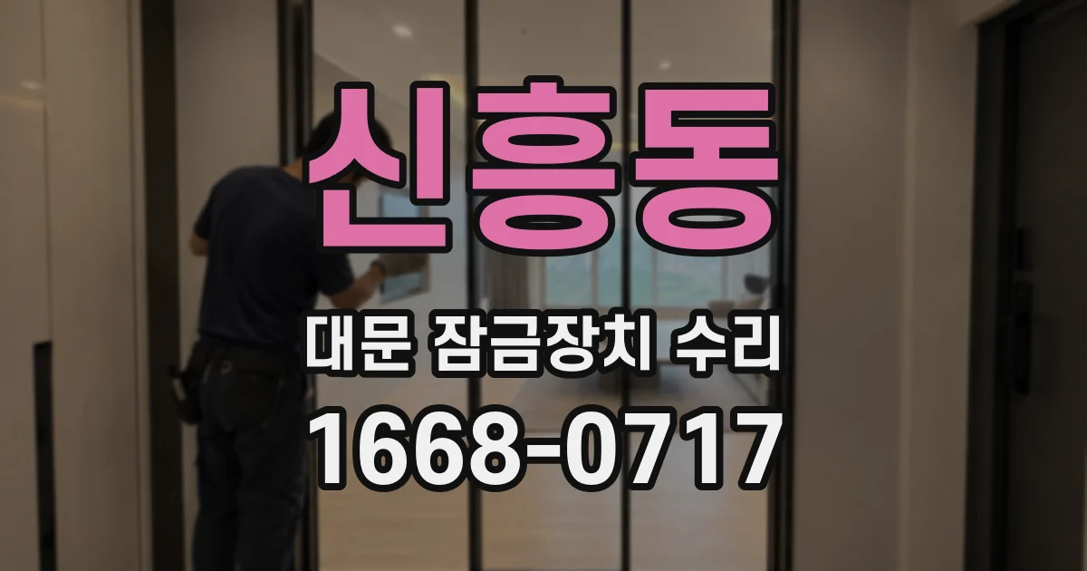 신흥동 대문 잠금장치 수리
