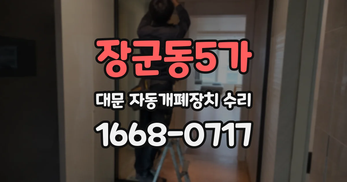 장군동5가 대문 자동개폐장치 수리