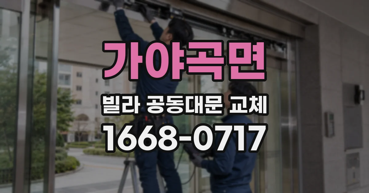 가야곡면 빌라 공동대문 교체