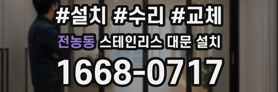 전농동 스테인리스 대문 설치