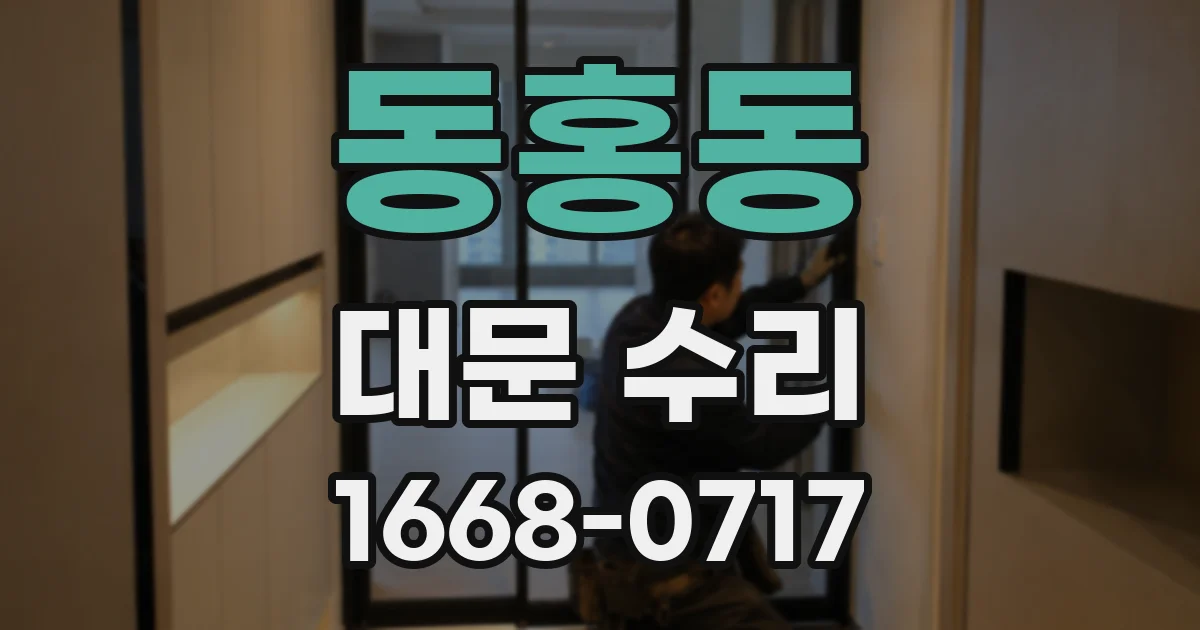 동홍동 대문 수리