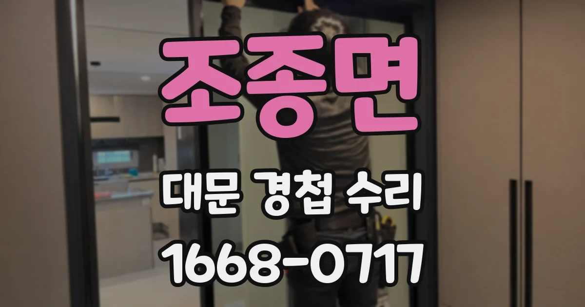 조종면 대문 경첩 수리