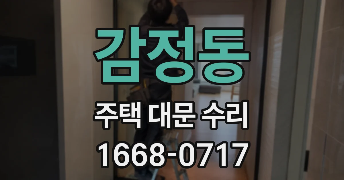 감정동 주택 대문 수리