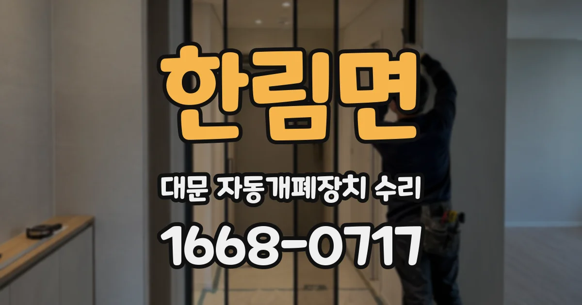 한림면 대문 자동개폐장치 수리
