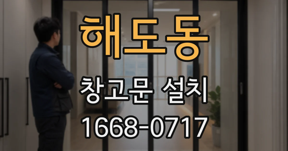 해도동 창고문 설치