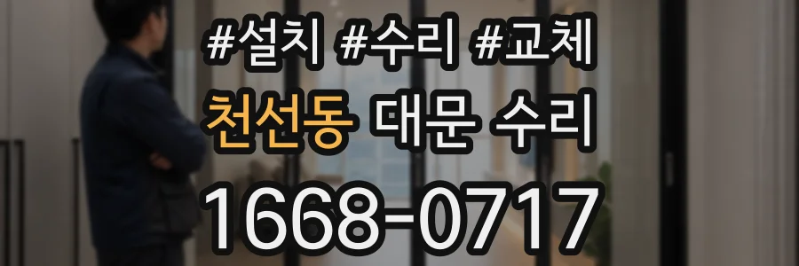 천선동 대문 수리
