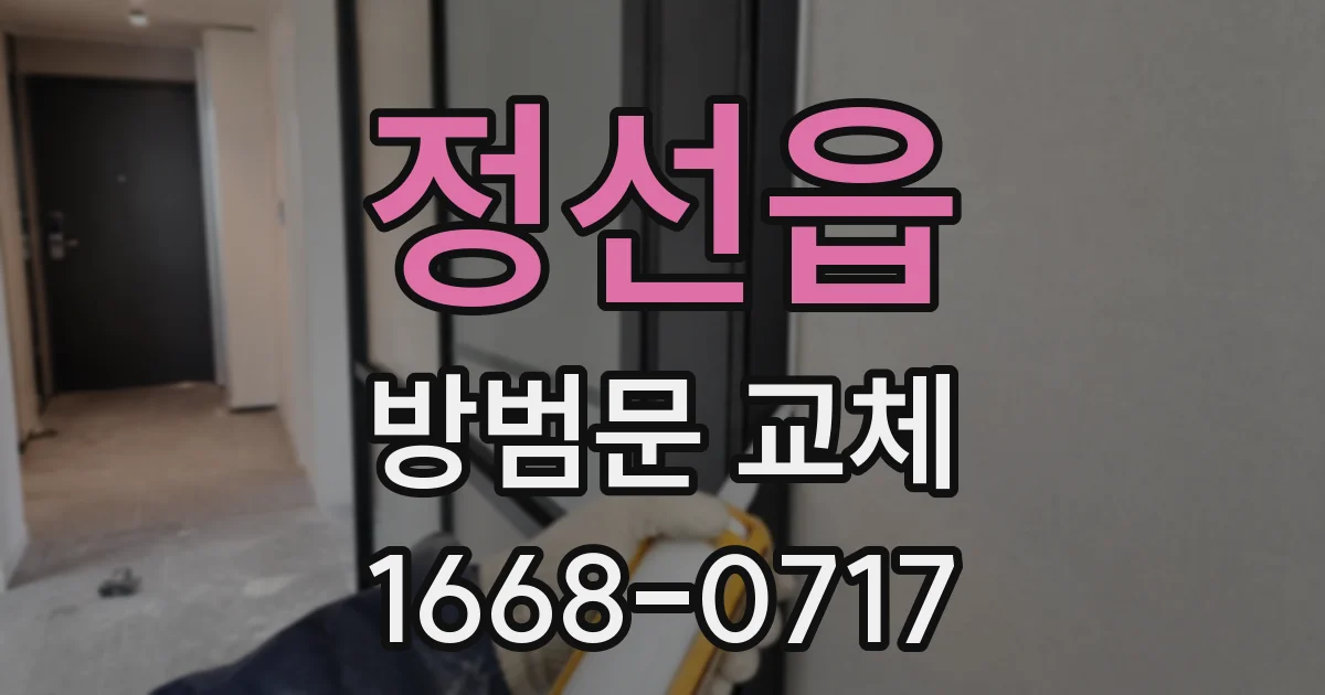 정선읍 방범문 교체