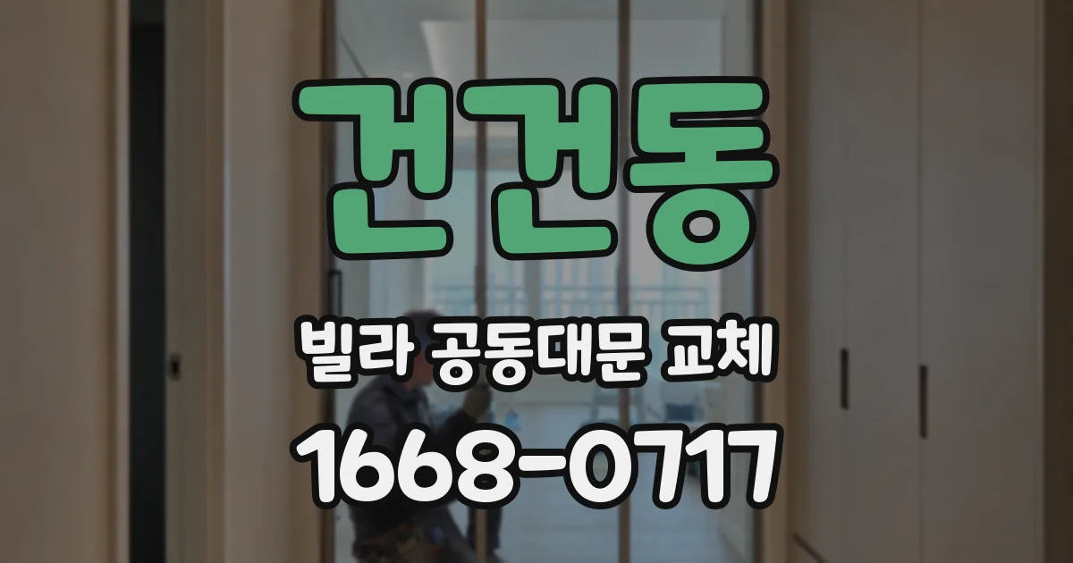건건동 빌라 공동대문 교체