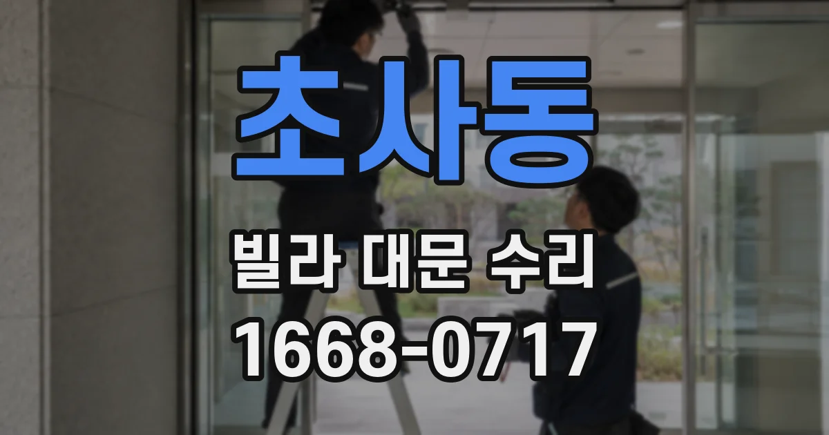 초사동 빌라 대문 수리