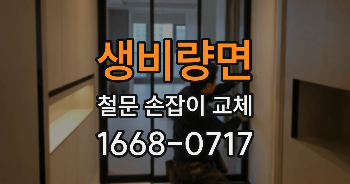 생비량면 철문 손잡이 교체