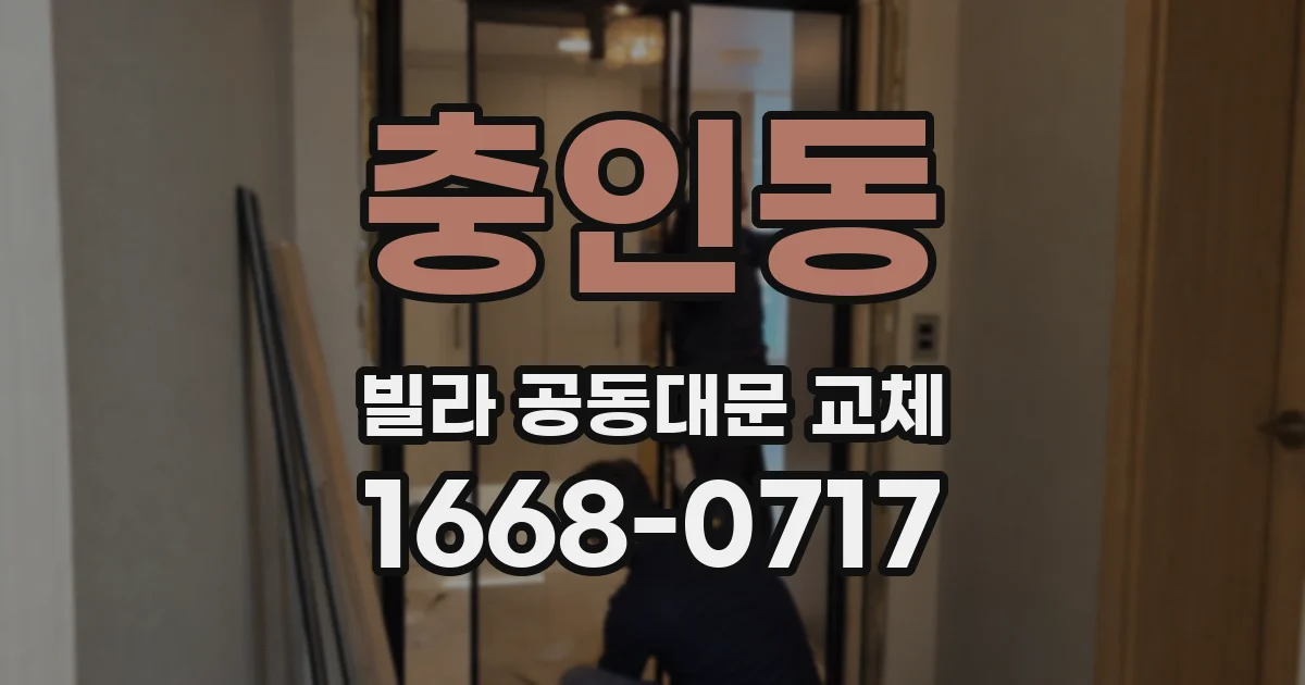 충인동 빌라 공동대문 교체