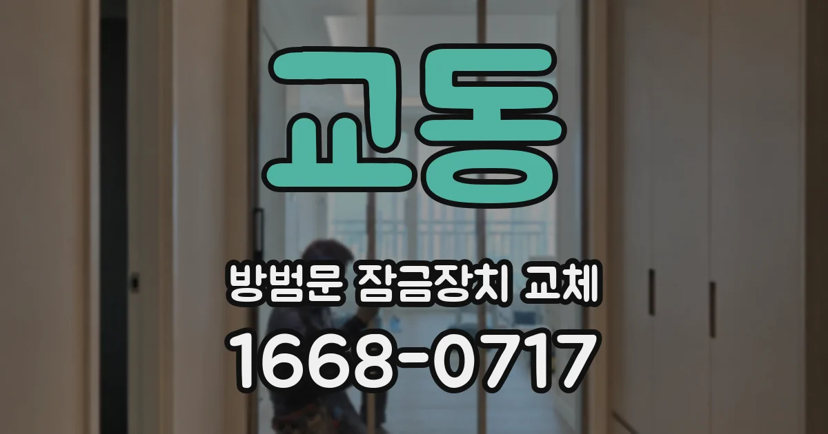 교동 방범문 잠금장치 교체