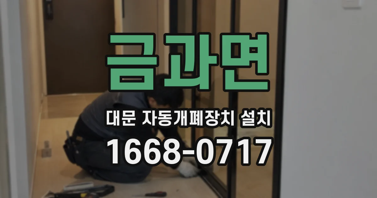 금과면 대문 자동개폐장치 설치