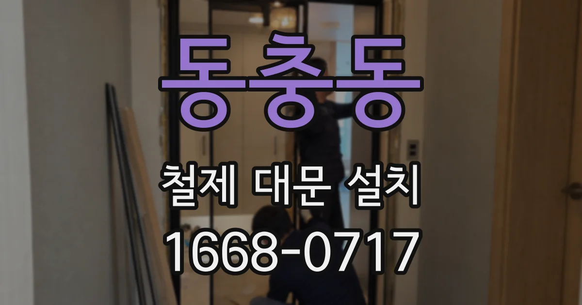 동충동 철제 대문 설치