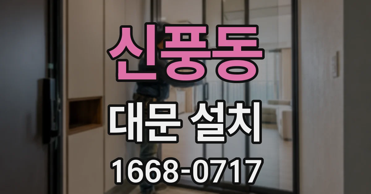 신풍동 대문 설치