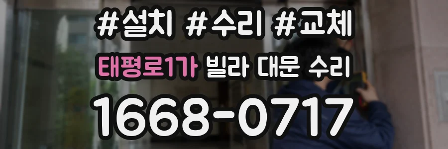태평로1가 빌라 대문 수리