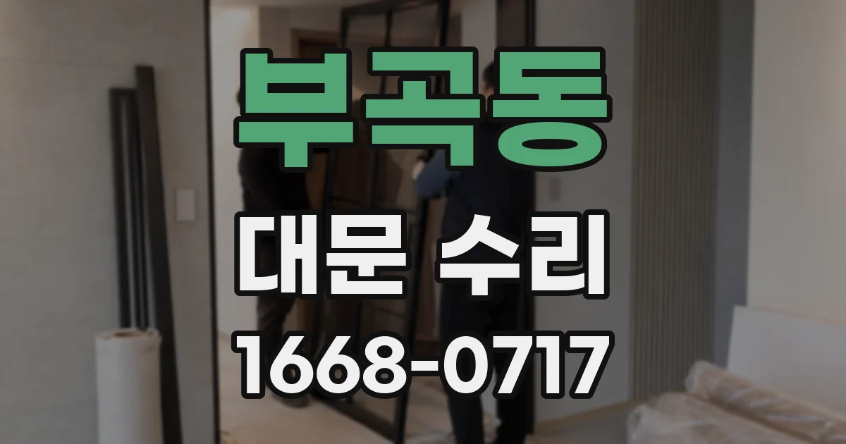 부곡동 대문 수리