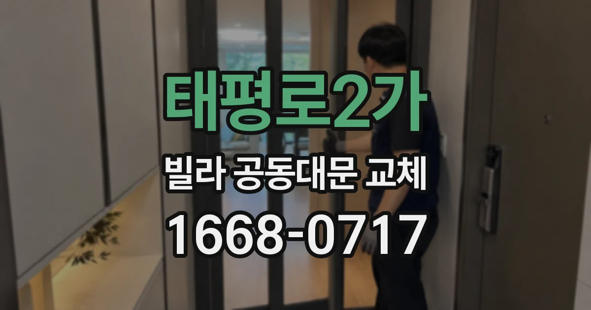 태평로2가 빌라 공동대문 교체