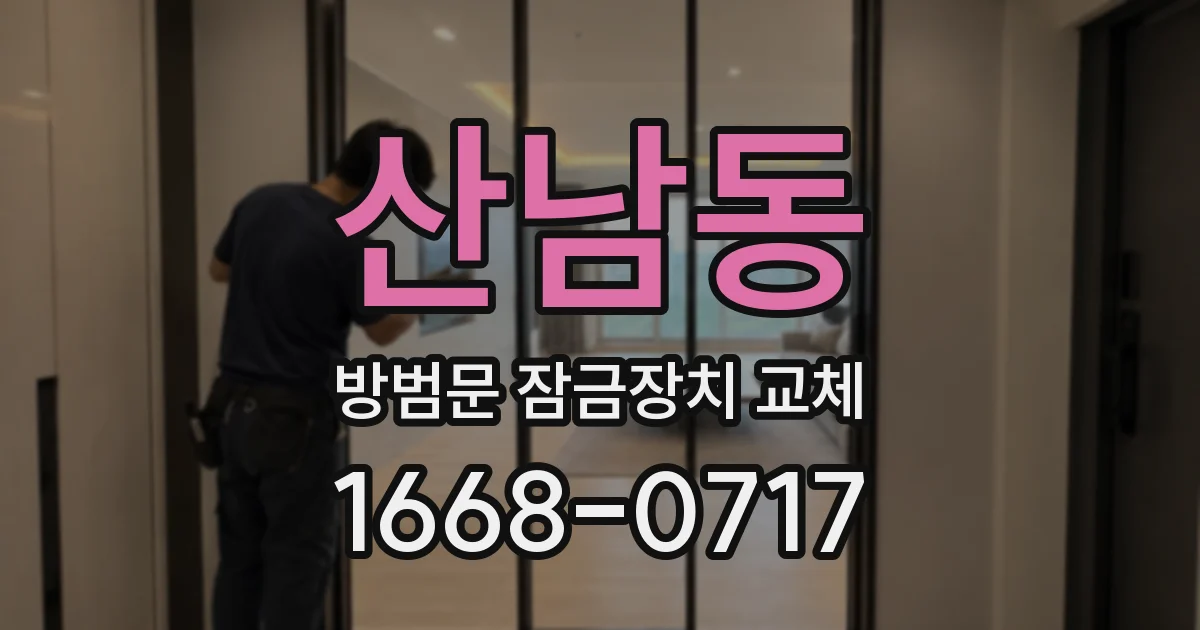 산남동 방범문 잠금장치 교체