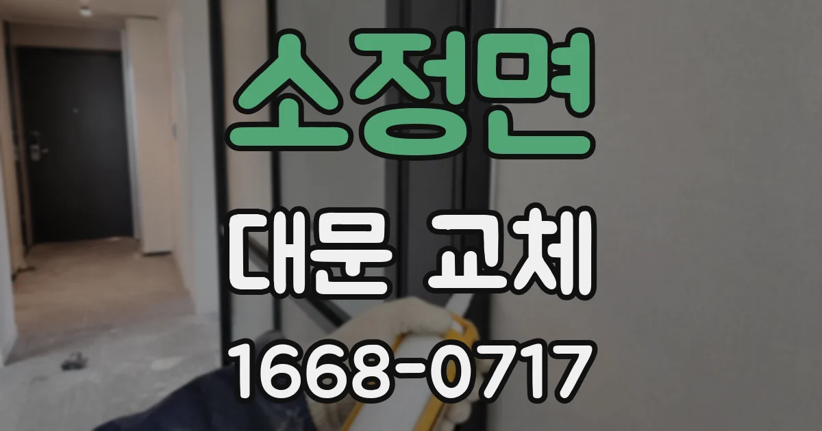 소정면 대문 교체