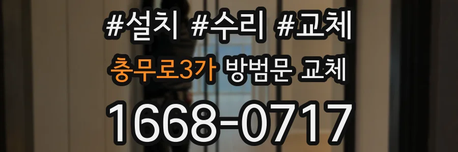 충무로3가 방범문 교체
