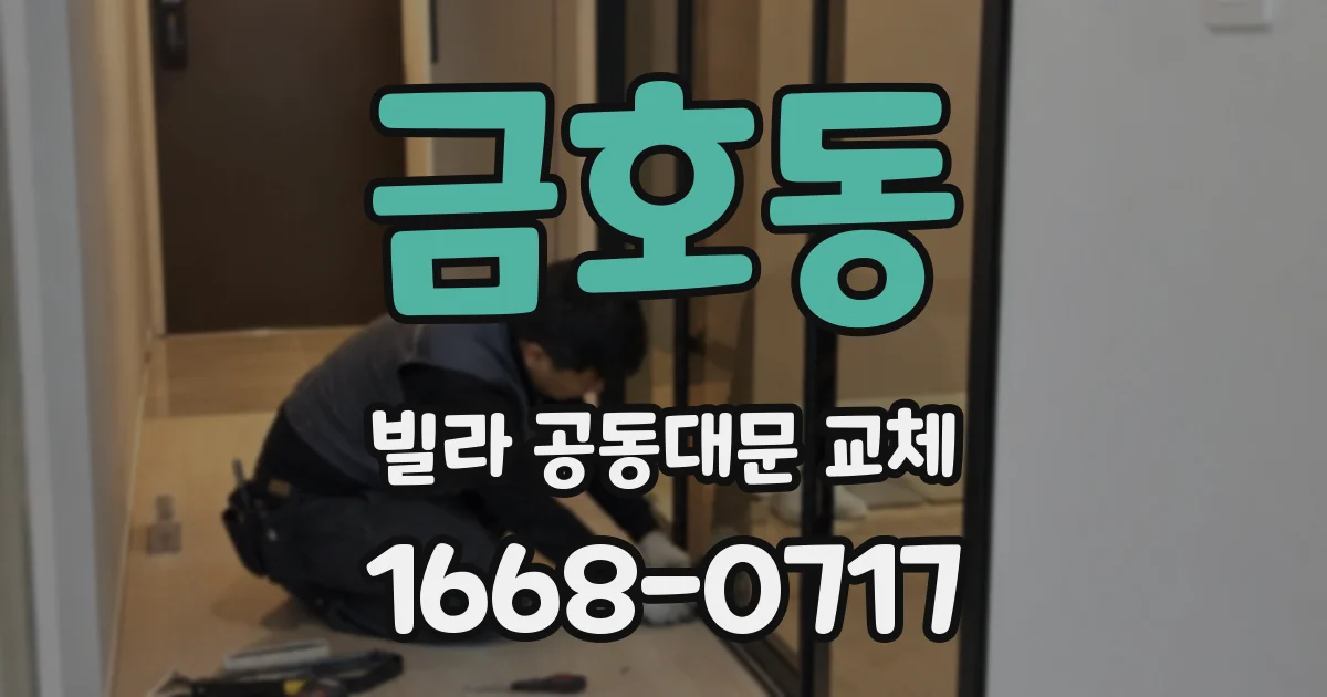 금호동 빌라 공동대문 교체