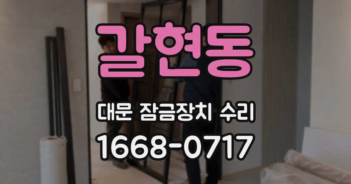 갈현동 대문 잠금장치 수리