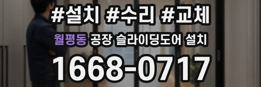 월평동 공장 슬라이딩도어 설치