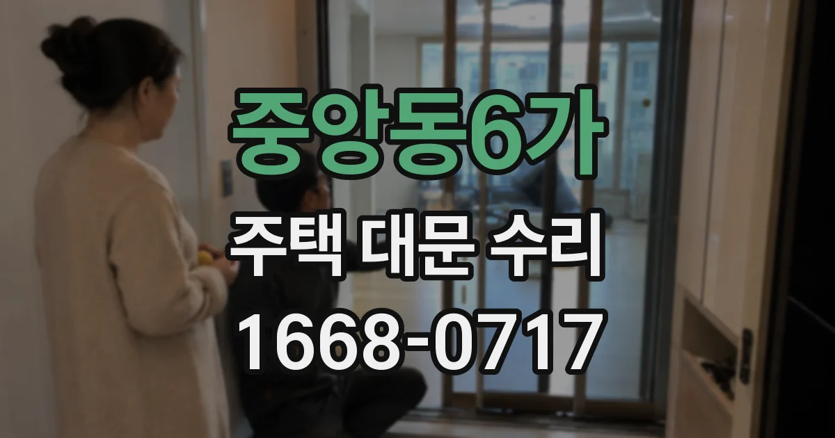 중앙동6가 주택 대문 수리