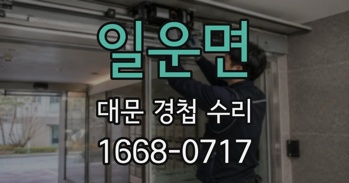 일운면 대문 경첩 수리