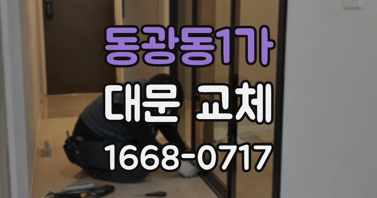 동광동1가 대문 교체