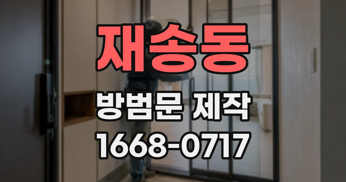 재송동 방범문 제작