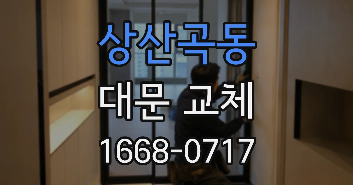 상산곡동 대문 교체