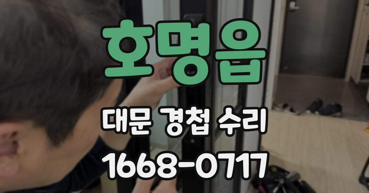 호명읍 대문 경첩 수리